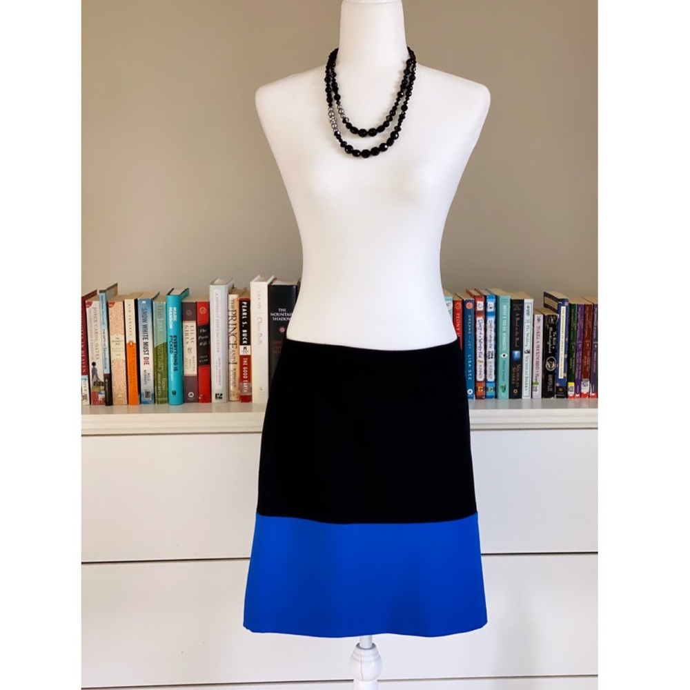 Anne Taylor | Black Blue Color Block A lin…